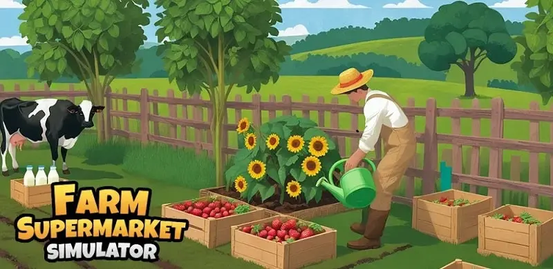 Farm Supermarket Simulator - دانلود بازی شبیه‌ساز سوپرمارکت مزرعه هک شده اندروید