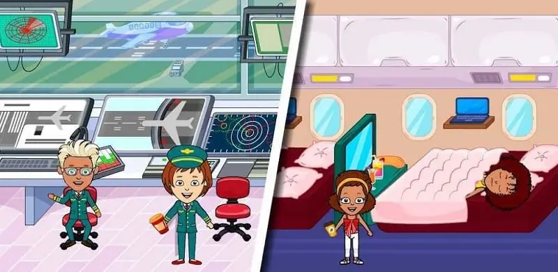 Tizi Town - My Airport Games - دانلود بازی شهر تیزی هک شده اندروید
